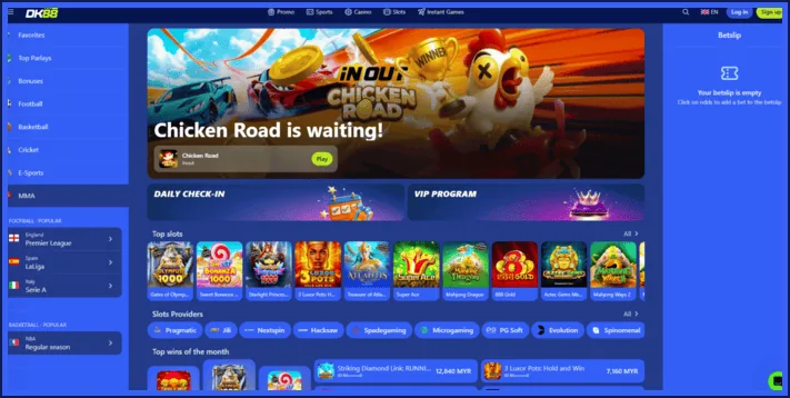Tiga tawaran aluan DK88 untuk deposit pertama, kasino langsung dan sukan